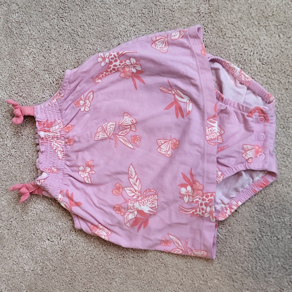 Smocked tank bodysuit